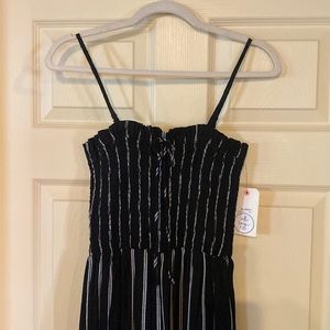 Billabong, new with tags, black & white stripe jumpsuit
